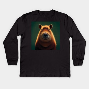 Adorable Capybara Kids Long Sleeve T-Shirt